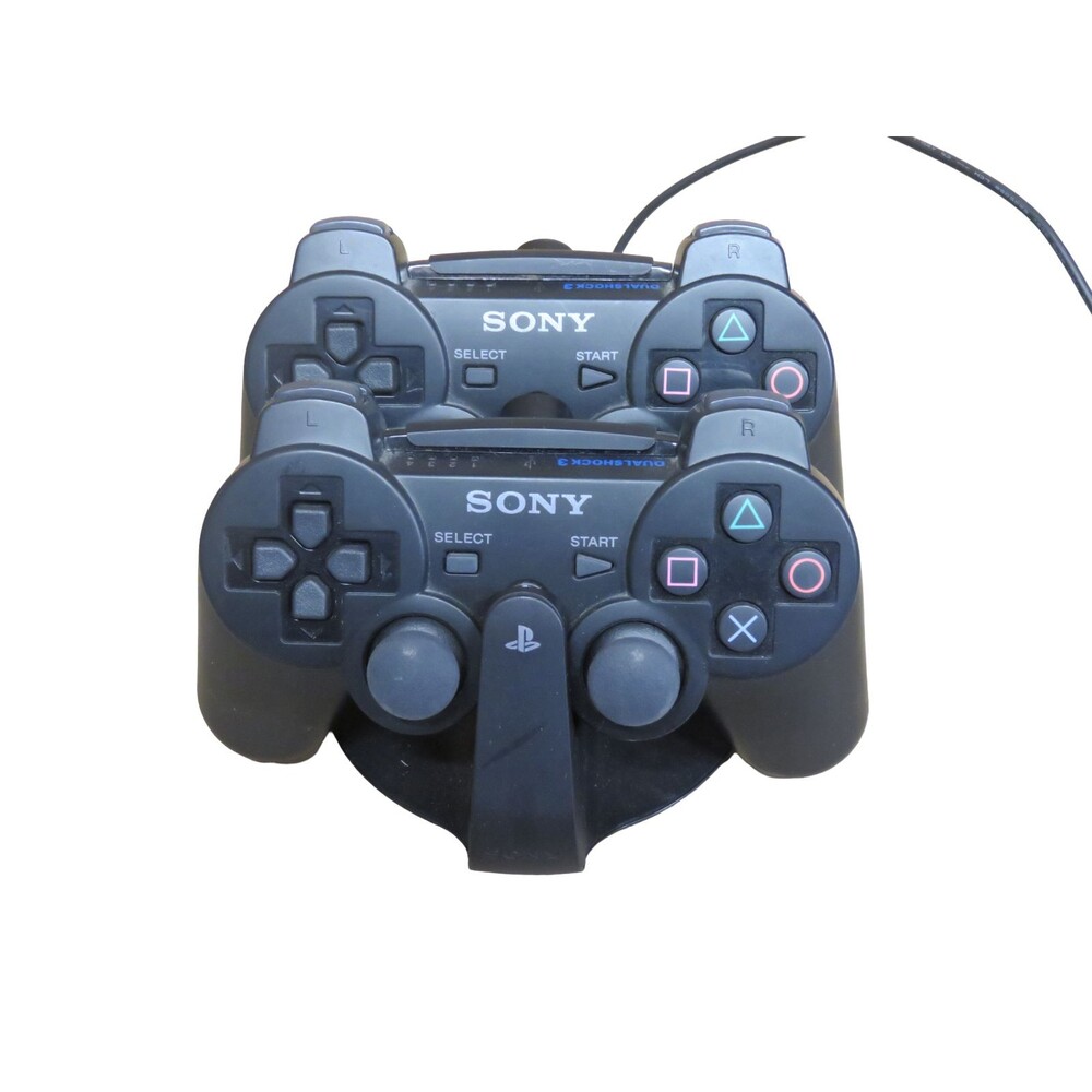 Sony PS3 DualShock 3 CECH-ZDC1U Charging Station w/ 2 Clips & 2 Controllers
